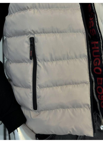 Мужская бежевая жилетка с капюшоном в стиле hugo boss No Brand (366352308)