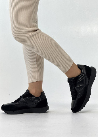 Кроссовки женские Restime чёрные демисезоны (368527969)