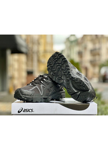 Черные демисезонные кроссовки мужские asics gel-kahana 8 black white gore-tex асикс гель кахано No Brand