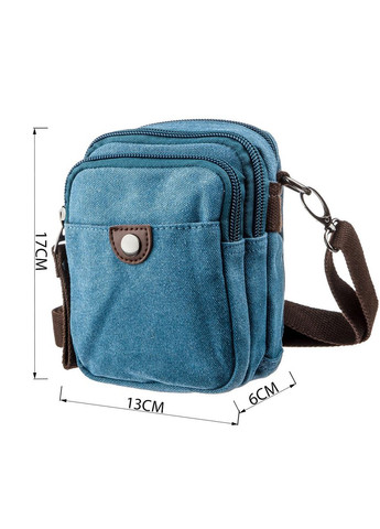 Барсетка текстильная 20164 Голубая Vintage (366880812)