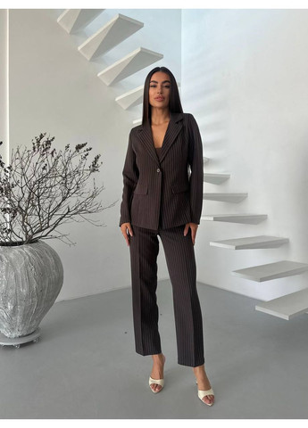 Костюм жіночий костюмна тканина,піджак з плечиками та брюки Україна (361011159)