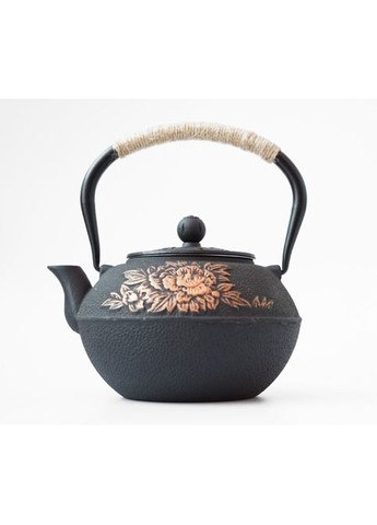 Чайник чугунный тецубин с ситом "Пионы " 1100 мл 1490г 9200293 Tea Star (291882150)