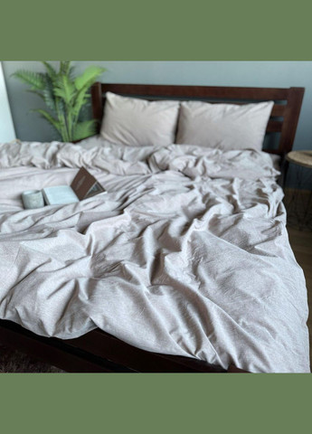 Постільна білизна Washed Cotton Півтораспальна 150 x 220 Варена бавовна Бежева 70 х 70 No Brand (307355907)