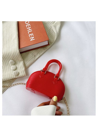 Жіноча маленька сумка 10447 крос-боді на ланцюжку червона No Brand (326487523)