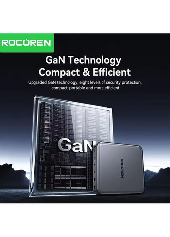 Зарядное устройство 200W GaN 0242 2U+4C black Rocoren (353746264)
