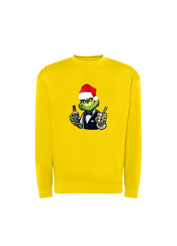 Желтый новогодний свитшот с принтом "пьяный дух рождества". гринч (10196999123) ТiШОТКА (368566564)