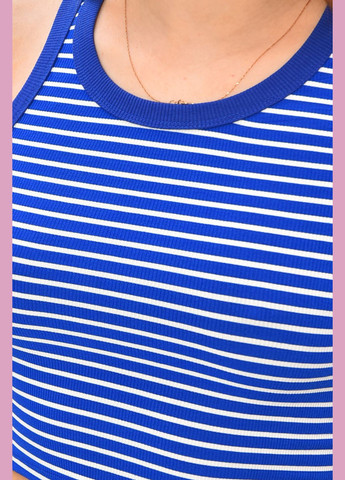 Майка женская в рубчик синего цвета в полоску Let's Shop - (331861869)