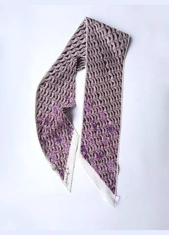 Шарф женский плиссе узкий с с фиолетовым узором 125х16 см No Brand (328446550)