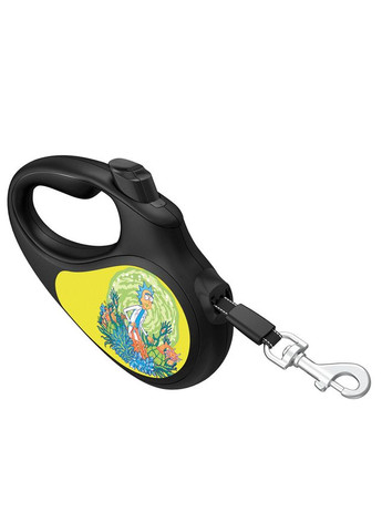 Повідець-рулетка для собак WAUDOG R-leash, малюнок "Рік та Морті 2",, до 50 кг, 5 м, світловідбиваюча стрічка чорний No Brand (363197571)