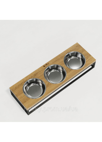 Миски на підставці для котів та маленьких собак Base Bar (3 × 0,45 л) Bar-54187-GRNT Hollky (365652718)