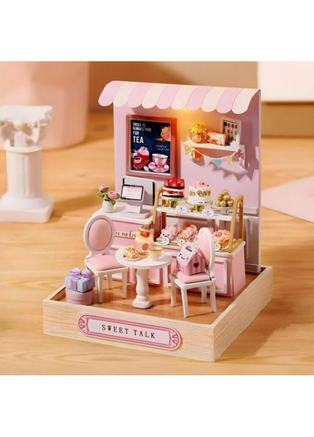 3D конструктор Румбокс зі світловими ефектами "Кондитерська конструктор" Room Box ляльковий будиночок своїми руками (RB032) BB (360867043)