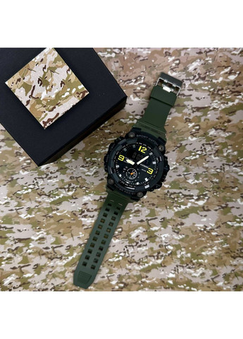 Годинник 003AG Army Green кварцовий для чоловіків водонепроникний спортивний з будильником і таймером ProDobro (367265927)