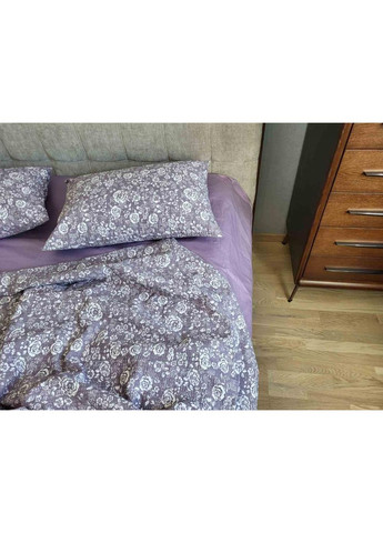 Постельное белье Роза фиолет, ранфорс гофра (жатка) Семейный размер, наволочки 70/70 No Brand (364219802)