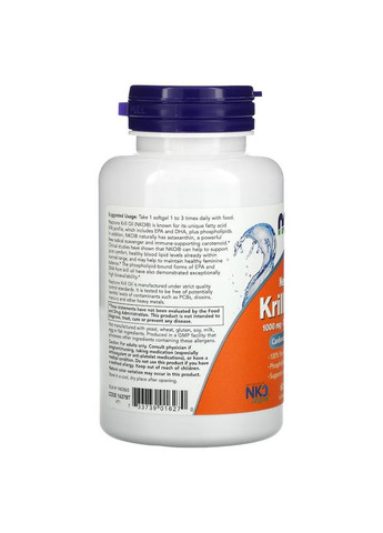 Жирні кислоти Neptune Krill Oil 1000 mg, 60 капсул Now (293419544)