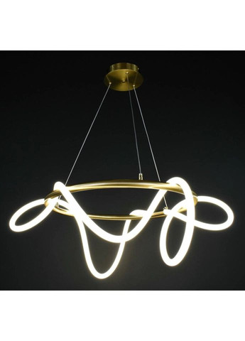 Люстра светодиодная подвесная LED светильник для квартиры на потолок лэд 27728 Латунь 50-150х80х80 см. Sunnysky (335975018)