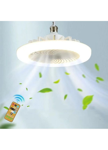 Потолочный вентилятор с пультом дистанционного управления и светодиодной подсветкой White No Brand (365721375)