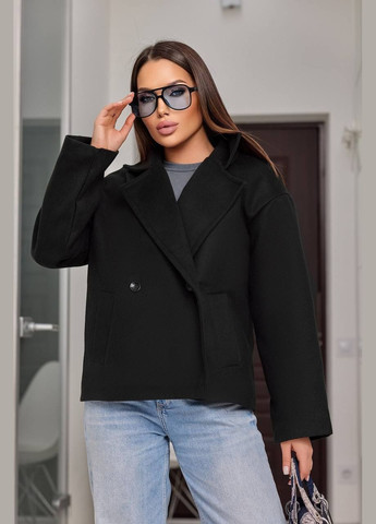 Черная женское пальто из кашемира цвет черный р.42/44 447342 New Trend