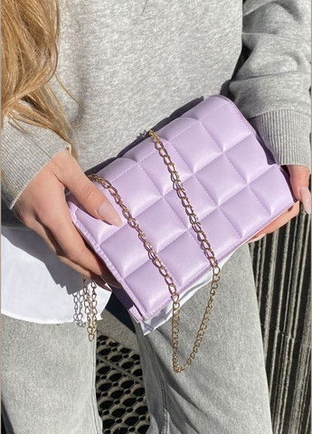Жіноча маленька класична сумка клатч на ланцюжку фіолетова лілова No Brand (285365568)
