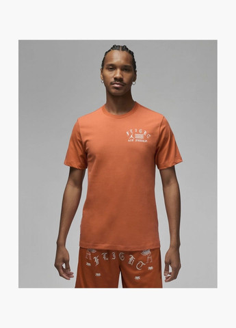 Оранжевая футболка унисекс t-shirt artist series by umar rashid orange dx9559-812 Air Jordan