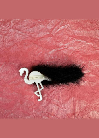 Брошь меховая, арт. 17, Фламинго, 9х5,5 см Fiona (347765983)