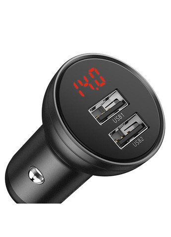 АЗУ Digital Display Dual USB 4.8A Car Charger 24W (CCBX) Baseus (291881067)