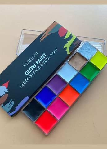 Набір Олійні фарби 12 кольорів 5-УФ і пензлики 6 шт Veronni (315826281)