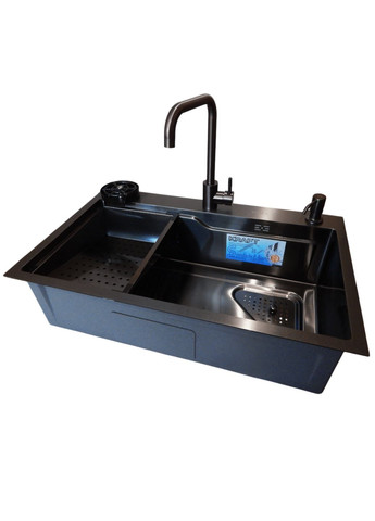 Комплект кухонної мийки HM 7546 NANO BLACK Kraft (369720152)