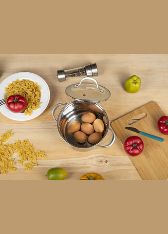 Кастрюля нержавейка с крышкой Lokka 20 см, 3.9 л (26-242-034) Krauff (334713936)