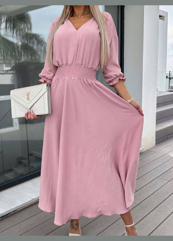 Пудрова святковий, ділова, повсякденний, кежуал, вечірня сукня жіноча No Brand однотонна