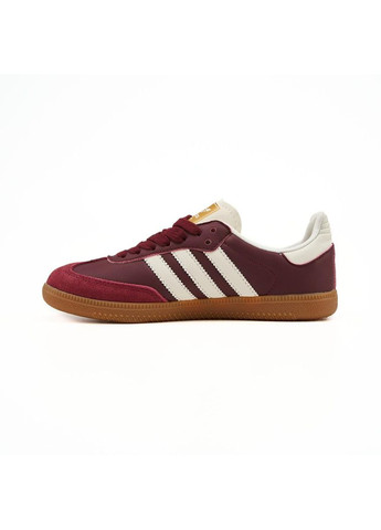 Бордові Осінні кросівки чоловічі adidas samba og maroon адідас самба No Brand