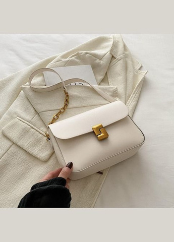 Женская классическая сумка 6079 кросс-боди молочная белая No Brand (313235628)