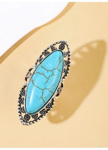 Великий масивний перстень з бірюзою, говлітом, 18,5-19, 2398 No Brand (349731966)