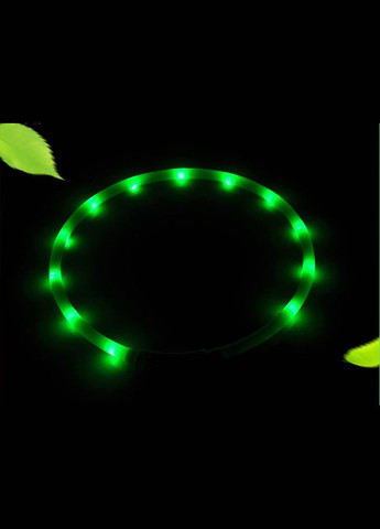 LED ошейник светодиодный для котов и кошек с USB зарядкой 2035 см Зеленый No Brand - (323231680)
