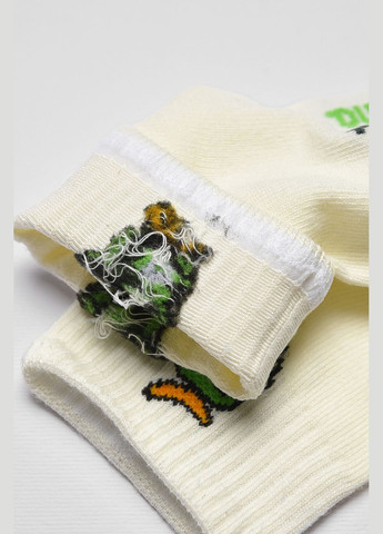 Носки детские демисезонные молочного цвета с рисунком Let's Shop (314818187)