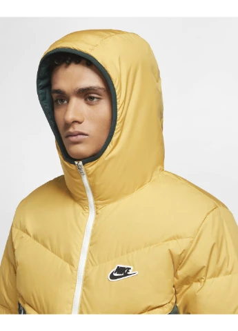 Комбинированная демисезонная куртка sportswear down-fill windrunner yellow cu4404-700 Nike