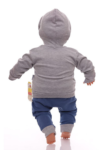 Синий демисезонный костюм с длинным рукавом для мальчика трикотажный с собачкой синий 80 см (30314) BABYKROHA