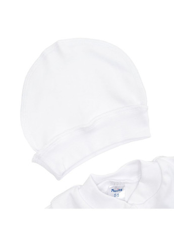 Білий набір на виписку для хлопчика, 3 предмета, інтерлок, р.56, white, білий () Twins W-190-TХ-56-01