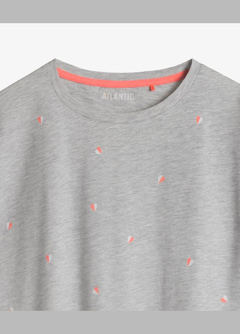 Светло-серая всесезон женская пижама nlp футболка + шорты Atlantic