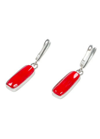 Серьги Коралл 20х8 мм, серебро Fursa fashion (368561615)