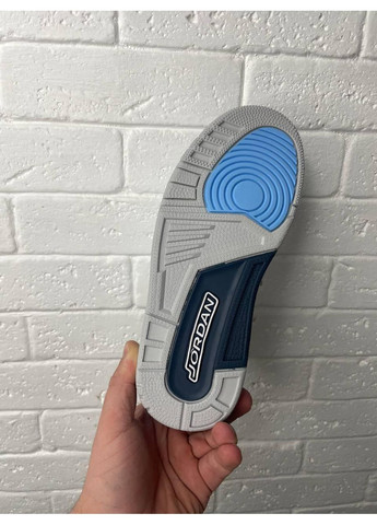 Білі Осінні кросівки чоловічі nike air jordan 3 white blue найк аір джордан No Brand