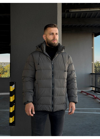Графітова демісезонна пухова демісезонна куртка базова Vakko