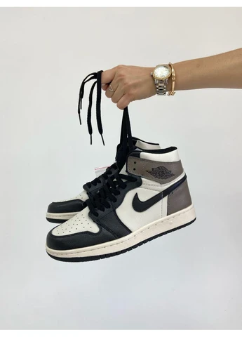 Черные демисезонные кроссовки мужские nike air jordan 1 retro two dark mocha v3 найк аир джордан черные No Brand
