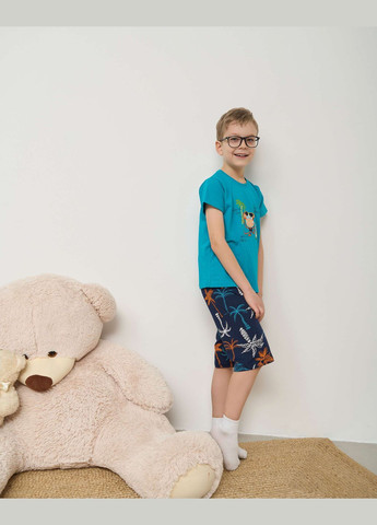 Бирюзовая комплект с шортами на мальчика Tom John