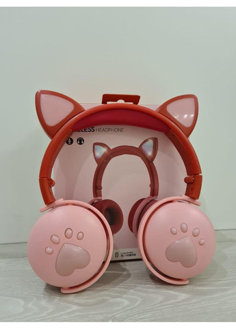 Беспроводные детские наушники с ушками и LED подсветкой BK9 (Красный) Atd (349824250)