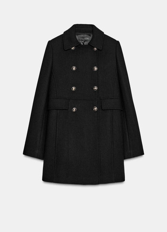Черное демисезонное Пальто Zara