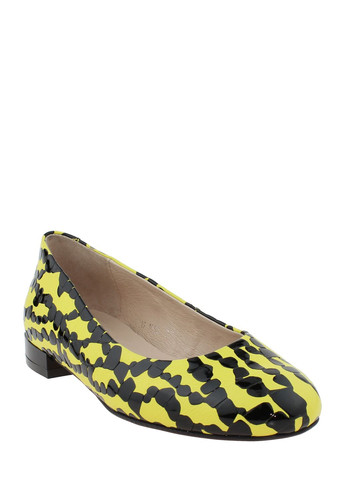 Женские балетки rr1056 желтый-черный ROSS | жёлтые натуральная кожа (294681256)