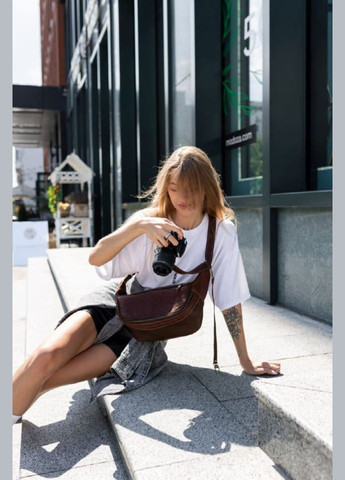 Сумка бананка для фотоаппарата кожаная GB-1313-4lx терракот TARWA (332005694)