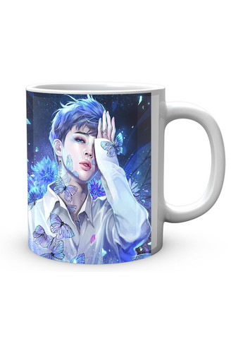 Чашка з принтом Bangtan Boys Пак Чимін Малюнки Метелики BTS CP 04.463.609 Кружка керамічна 0,33 GeekLand (378963836)