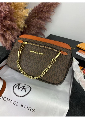 Сумка жіноча шкіряна коричневого кольору No Brand (382639548)