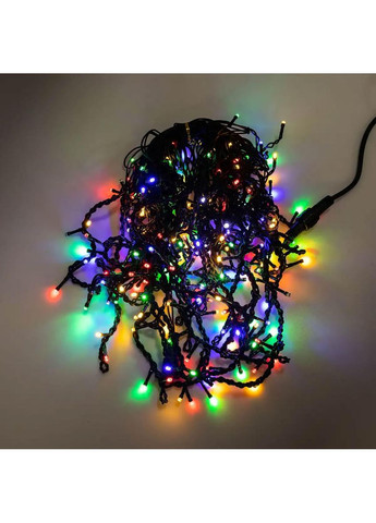 Вулична гірлянда бахрома 12 м 200 led чорний провід Мультиколір 12MBML Garlando (370373095)